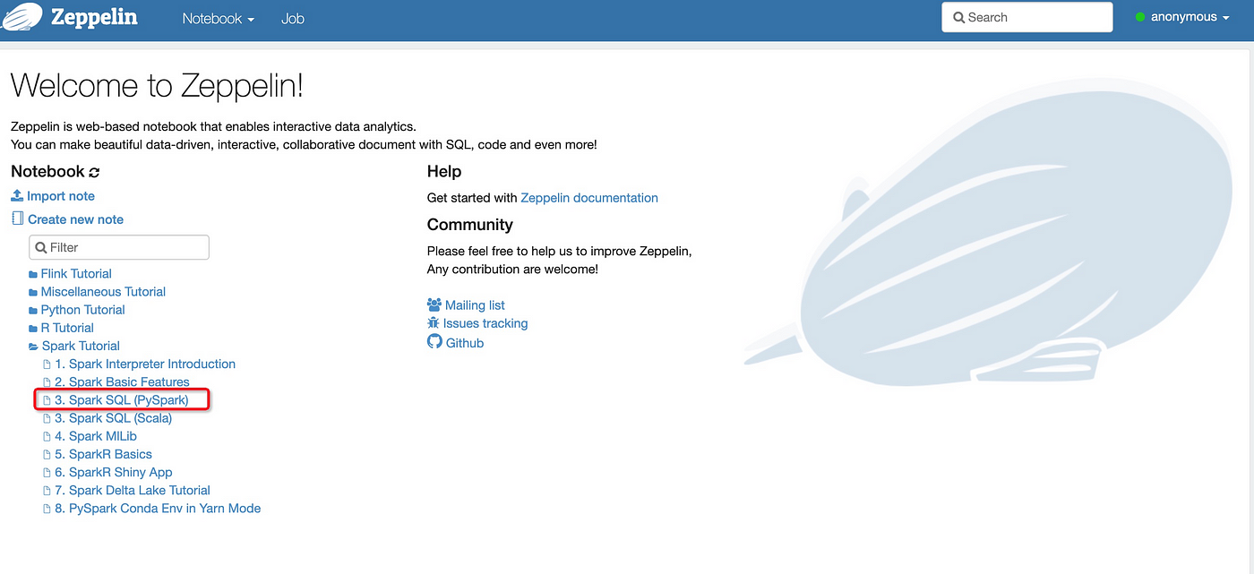Learn PySpark in Apache Zeppelin Notebook (Part-1) | by Jeff Zhang | Medium