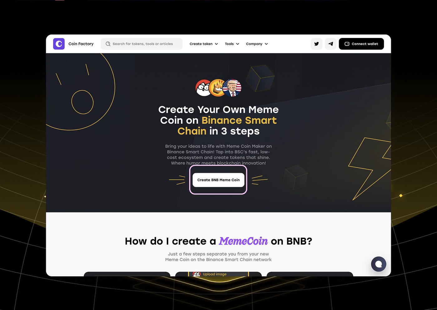 How to Create a Meme Coin on Binance Smart Chain (BNB) in 30 seconds | by  Coin Factory | Medium