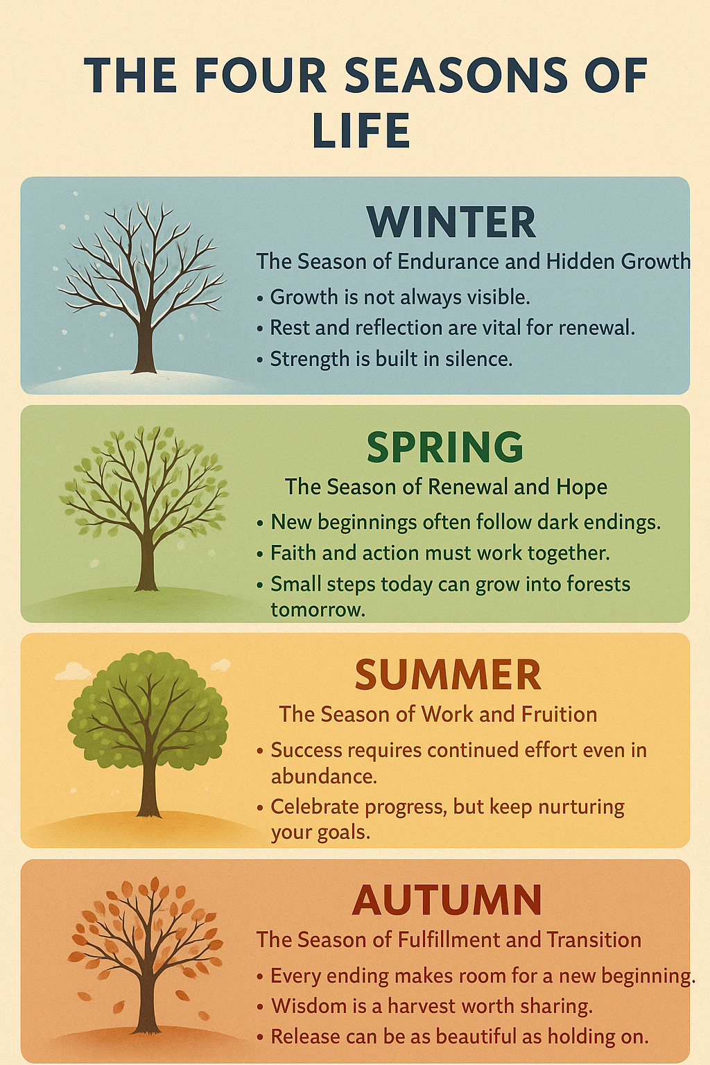 THE FOUR SEASONS OF LIFE -Finding meaning in every stage | by