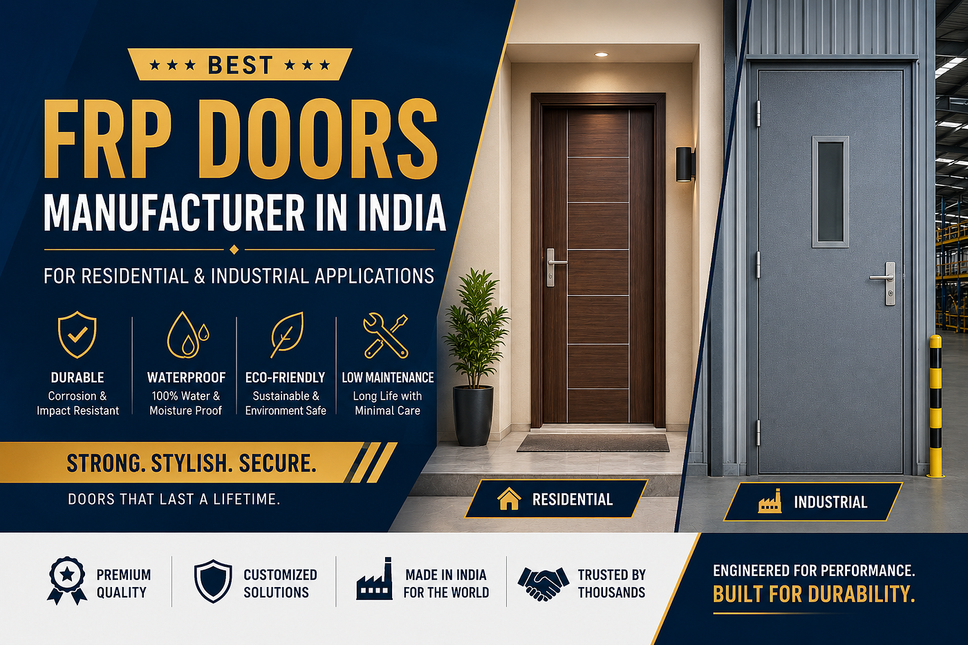 Best FRP Doors Manufacturer in India for Residential & Industrial Applications