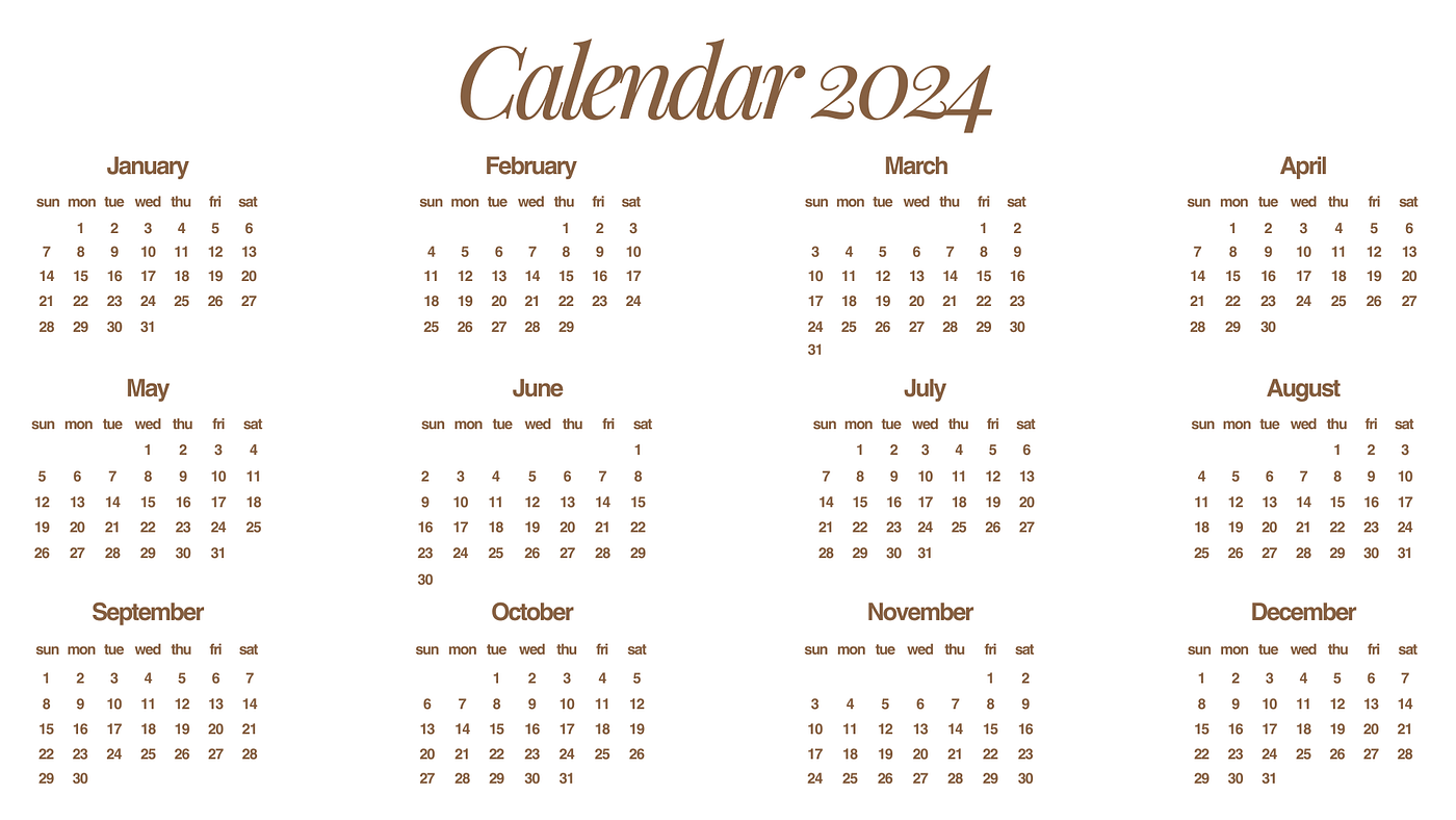 Calendar 2024 Wallpapers in HD Download