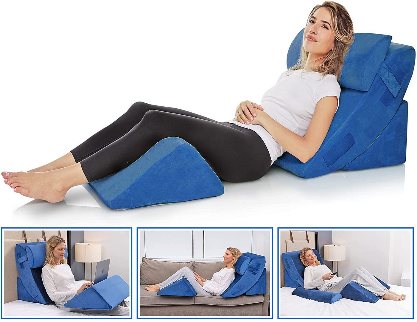 Orthopedic Elderly Body Wedge Pillow for Side Sleeping Support