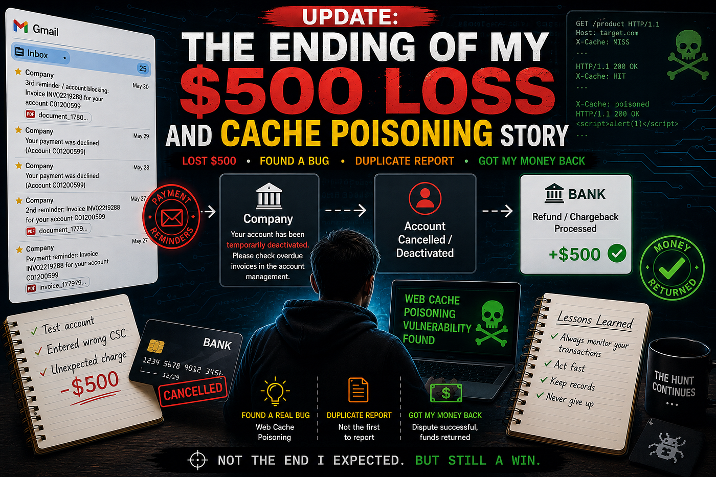 Update: The Ending of My $500 Loss and Web Cache Poisoning Story.