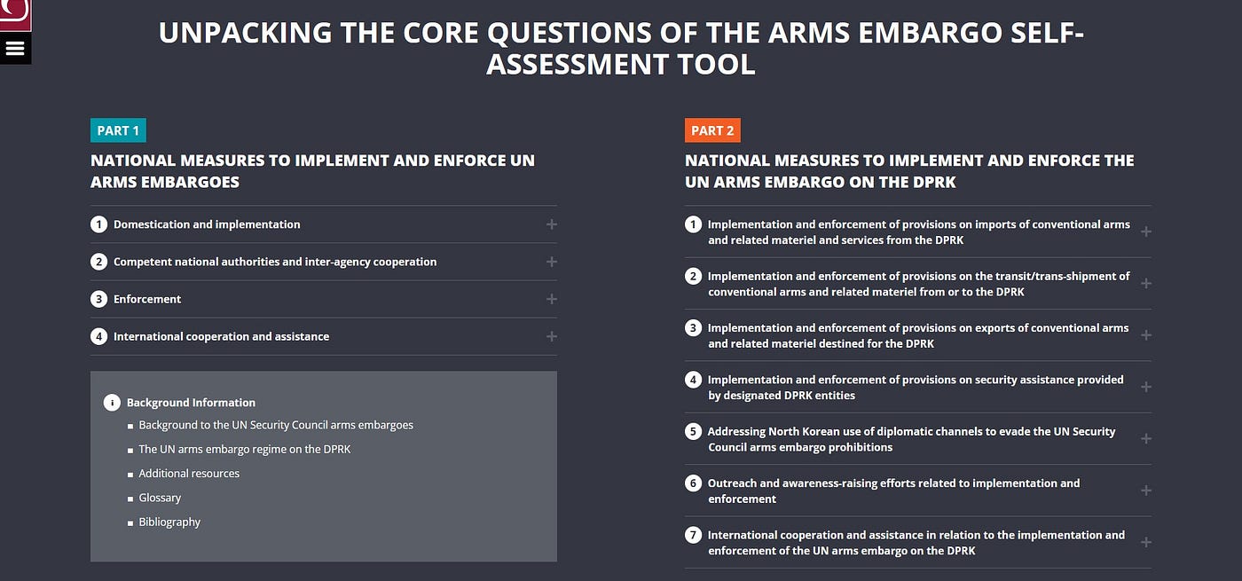 Launch of the Survey's Arms Embargo Self-Assessment Tool
