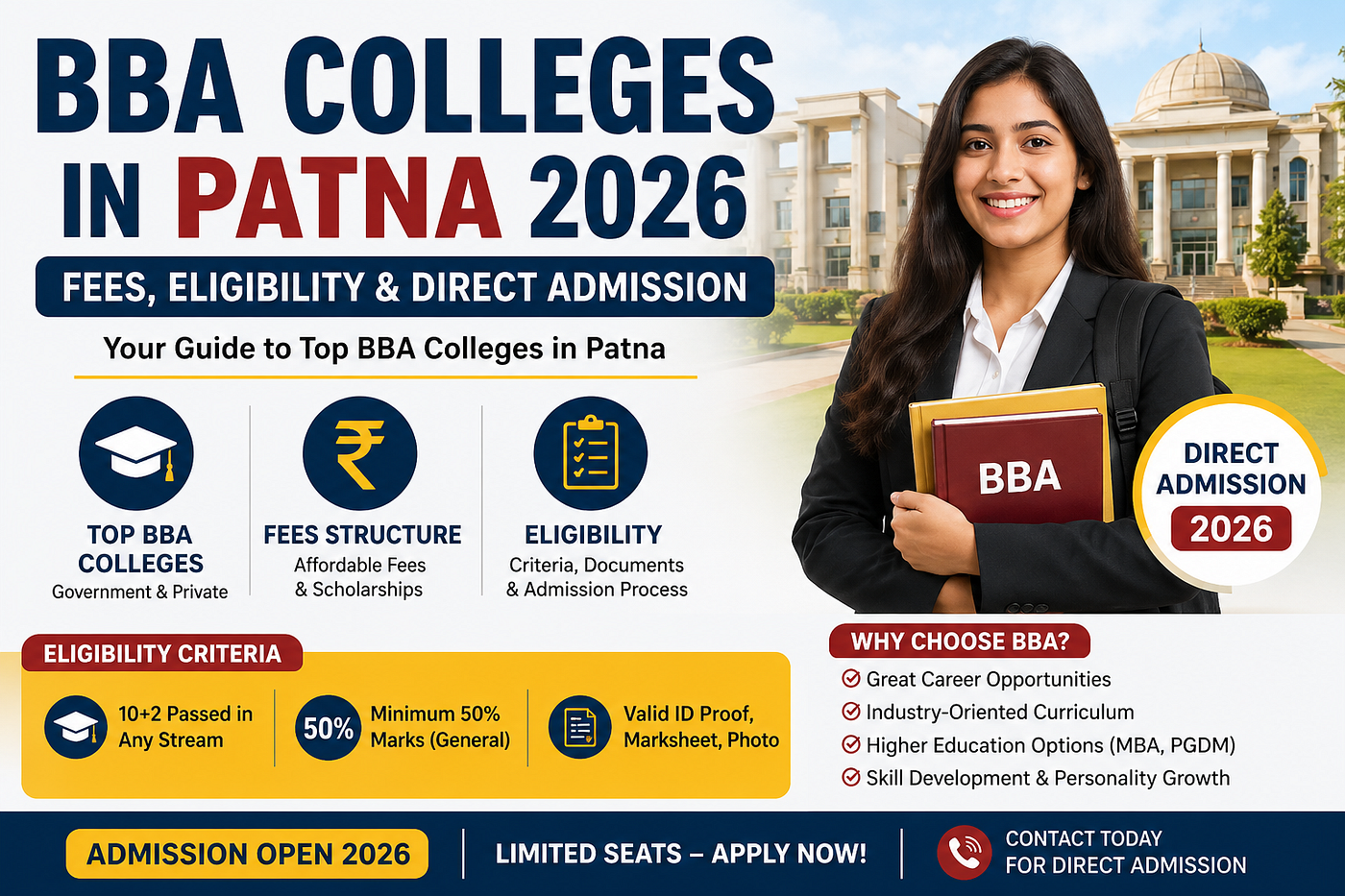 BBA Colleges in Patna 2026 — Fees,Eligibility & Direct Admission