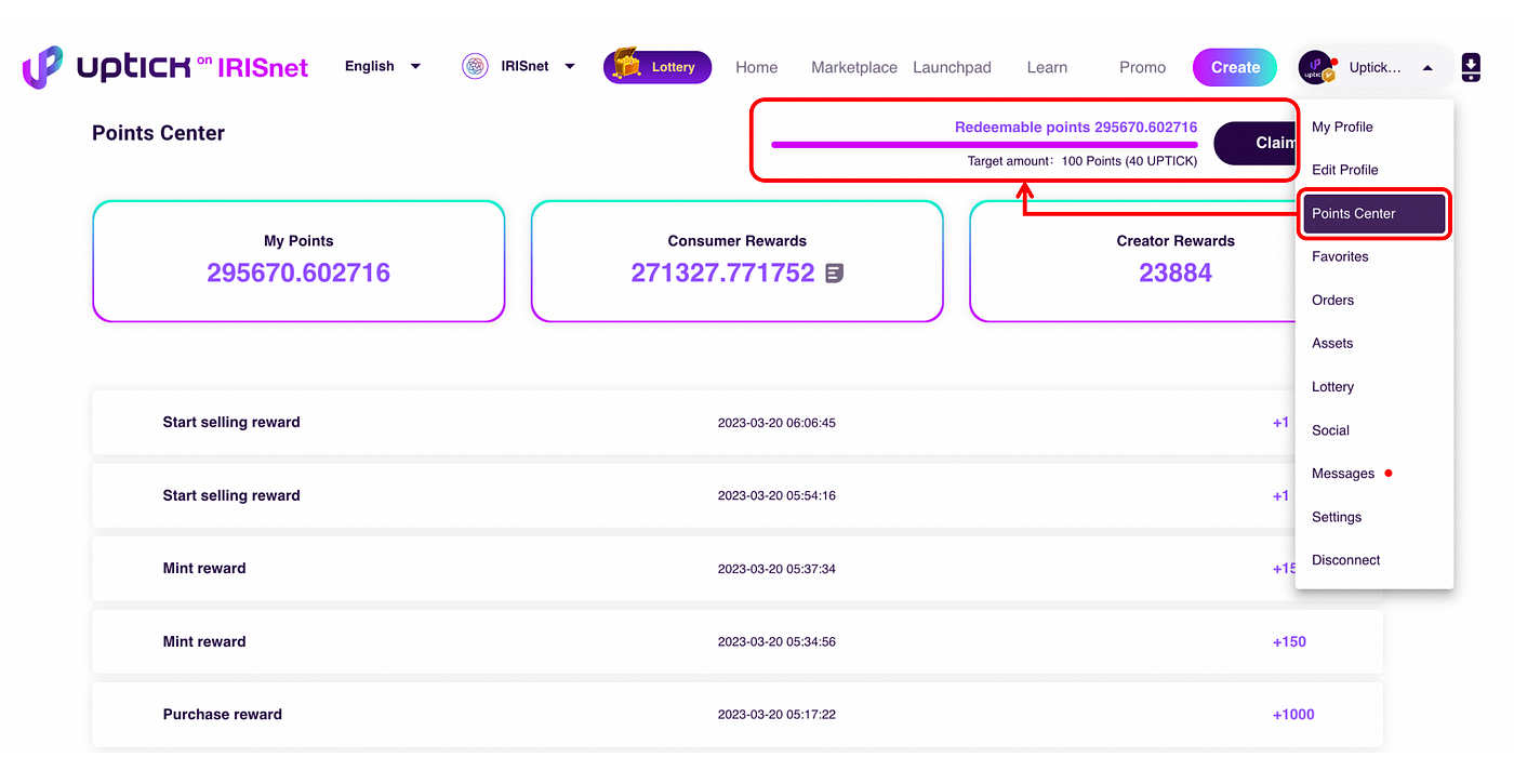 UPTICK Airdrop Commences for Uptick on IRISnet Marketplace Contributors |  by Uptick Network | Uptick Network