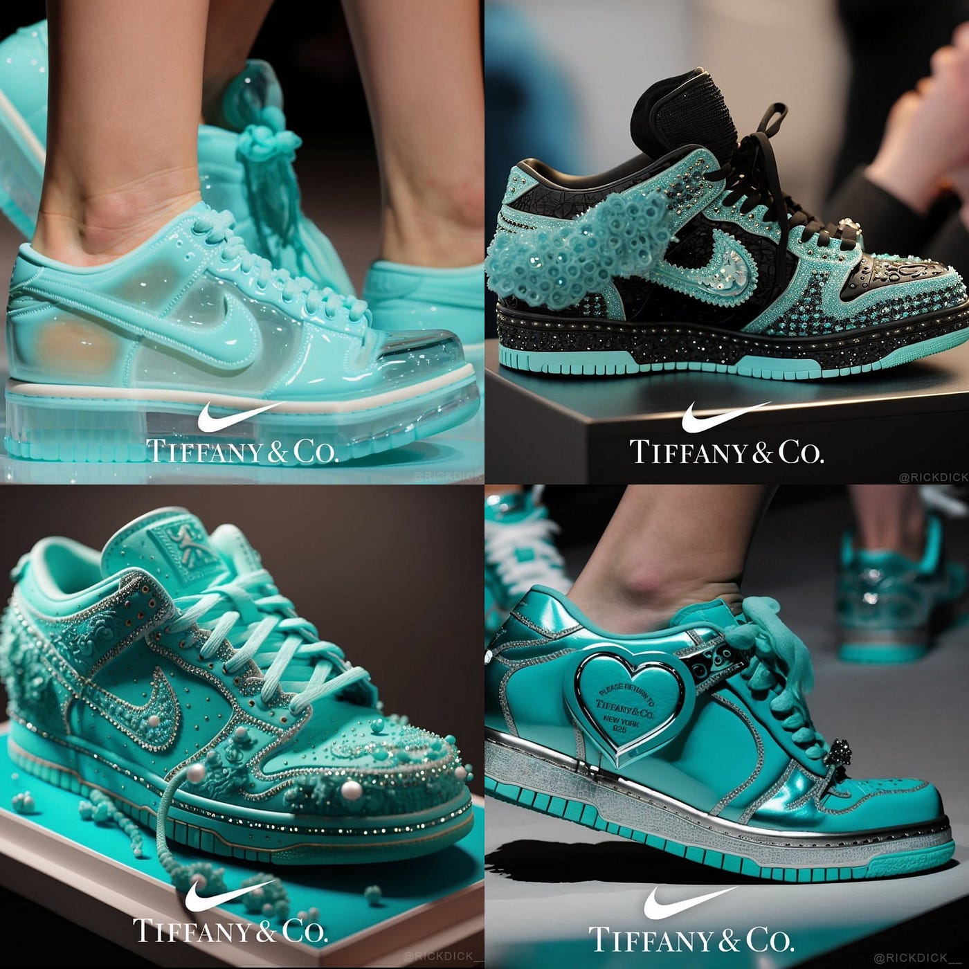 Tiffany x Nike Air Force 1 Low sneaker 3D model