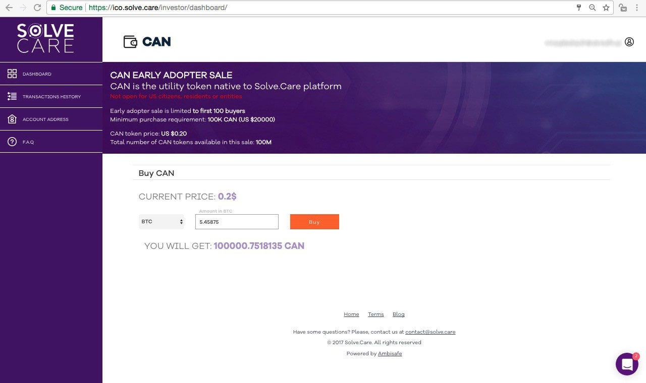 By clicking “Buy token” button on our Token sale page you will get to the  Sign-up page of the Solve. | by TuumIO Blog | Solve.Care | Medium