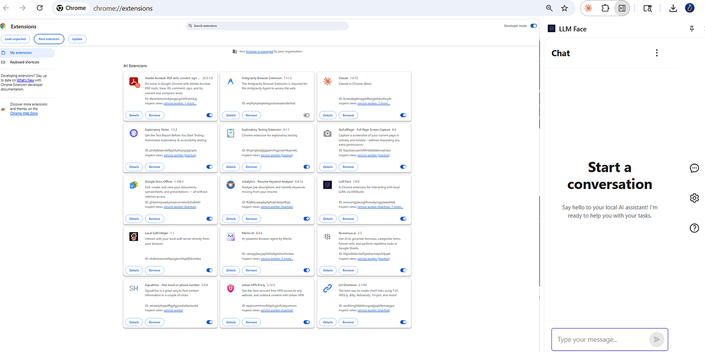 Exploring AI Browsers Through a Small Hybrid Local + Cloud LLM Experiment