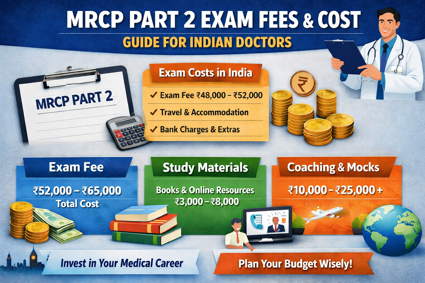 MRCP Part 2 Exam Fees & Cost: Complete Guide for Indian Doctors (2026)