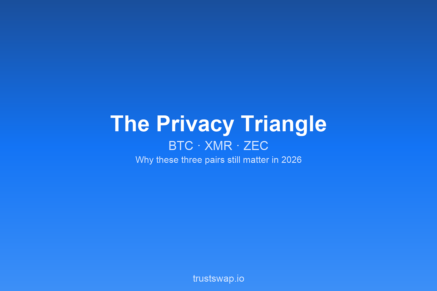 The Privacy Triangle: Why BTC, XMR, and ZEC Pairs Still Matter in 2026
