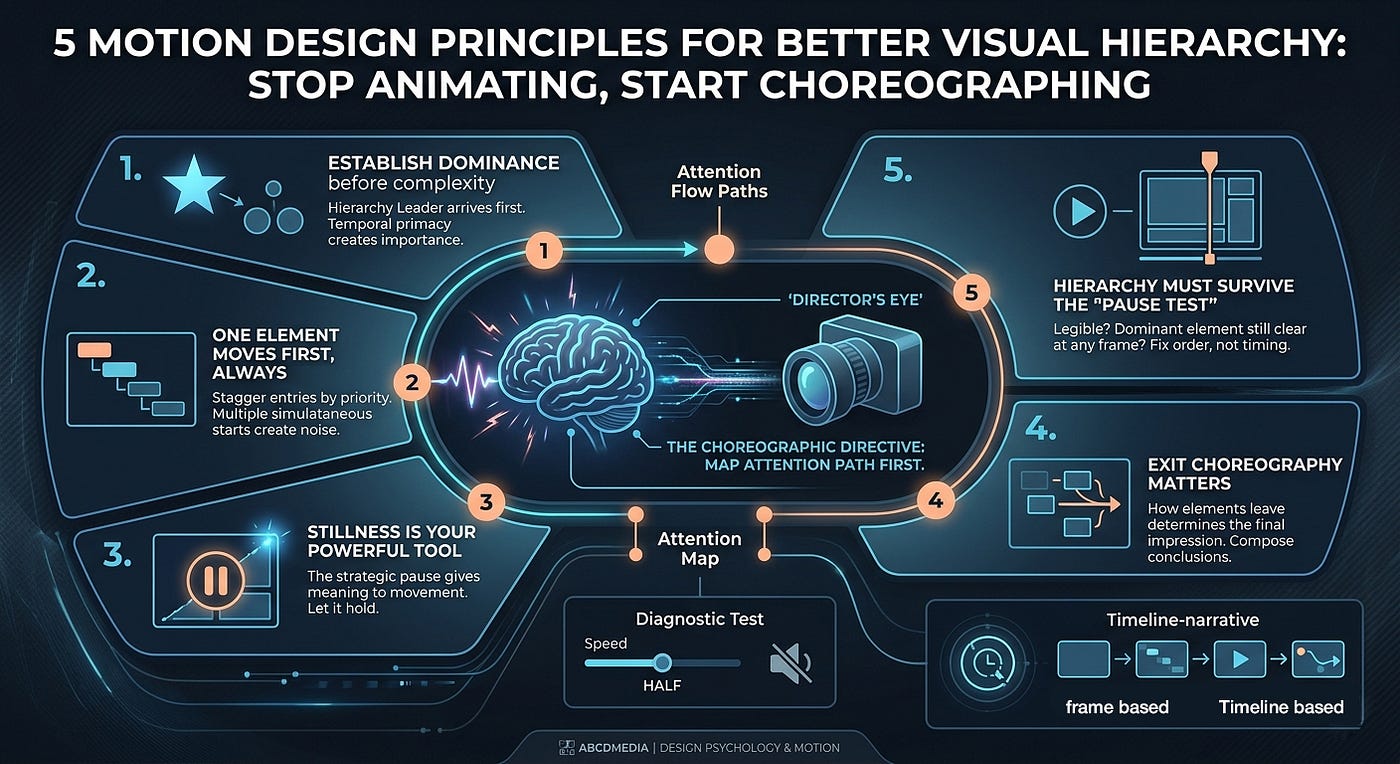 5 Motion Design Principles for Better Visual Hierarchy: Stop Animating, Start Choreographing