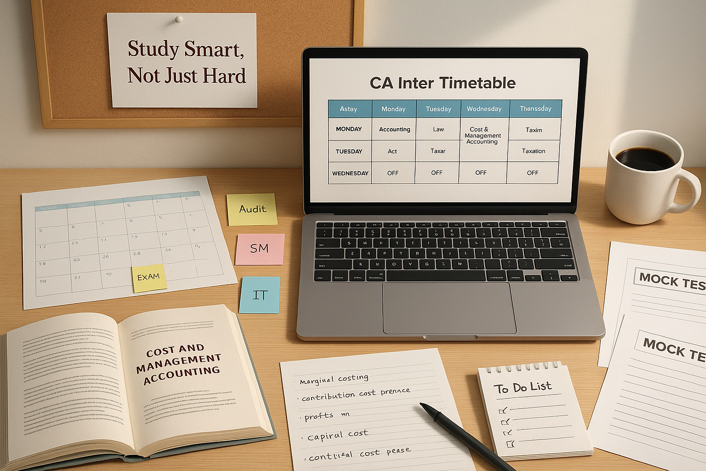 CA Inter Study Plan That Actually Works (Even If You’re Starting Late)