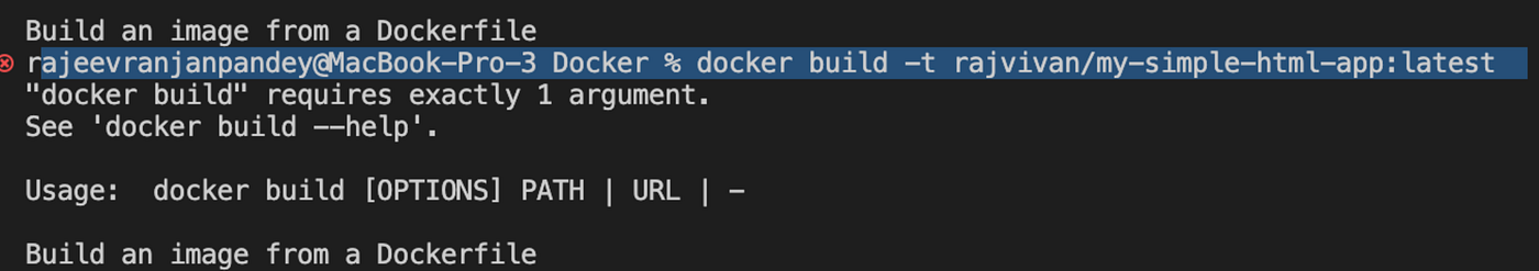 Learn How to Build and Push a Docker Image to a Docker hub — Rajeev Pandey