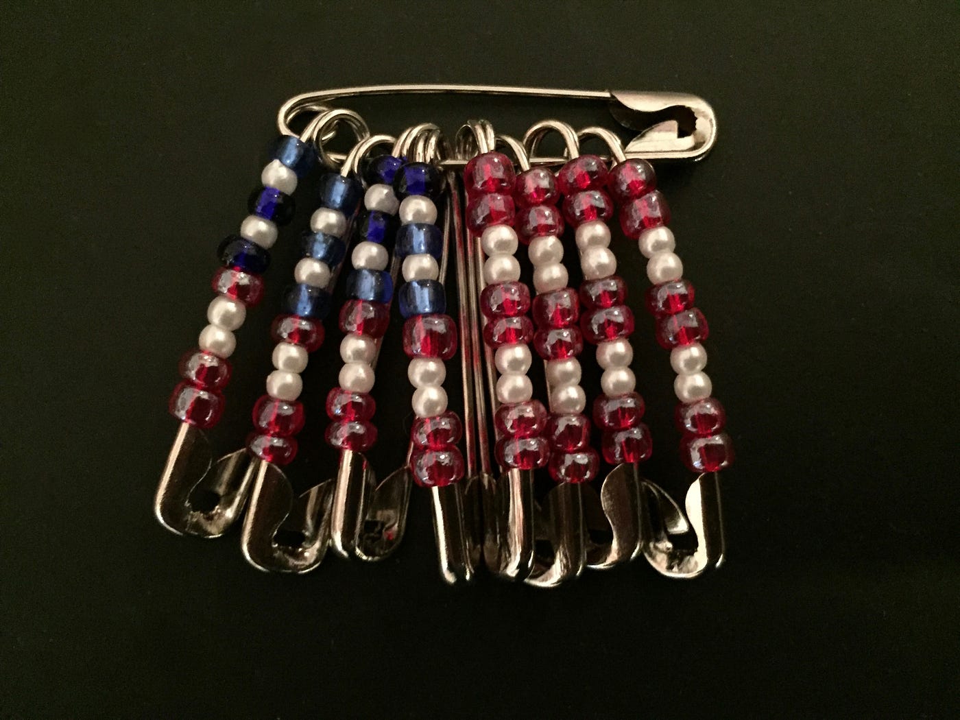 colored safety pins as a symbol of solidarity and human rights