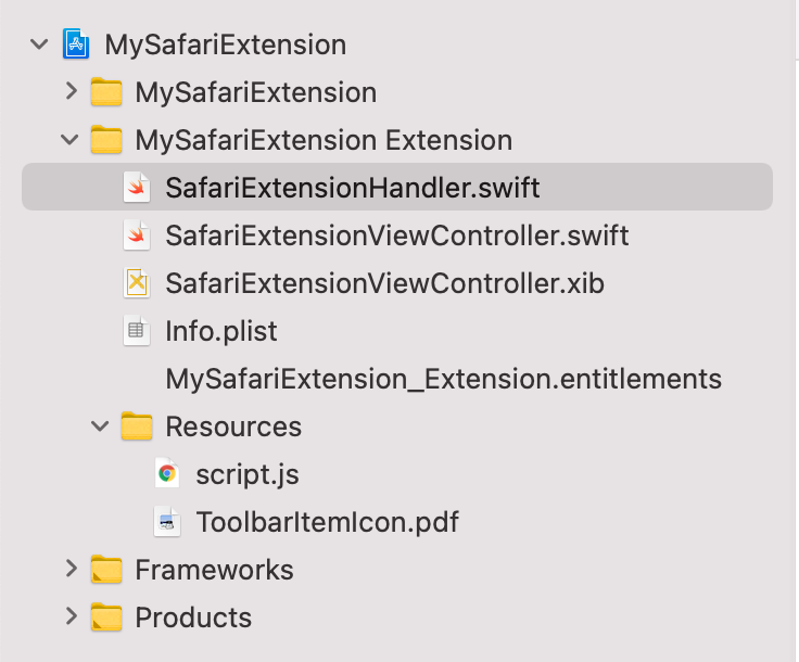 The four types of Safari extension