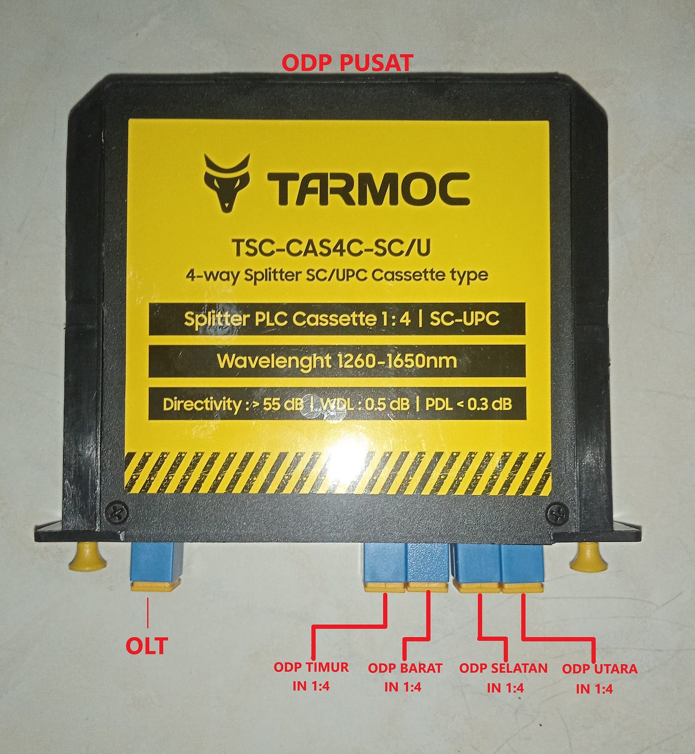 Bangun Infrastruktur FTTH 128 Client dengan Splitter 1/4 dan 1/8