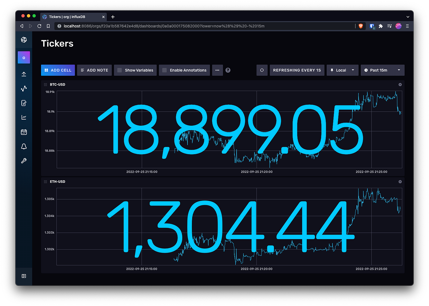 Build a Real-Time Crypto Ticker With Go and InfluxDB 2 Using Coinbase API |  by Bertrand Quenin | Better Programming