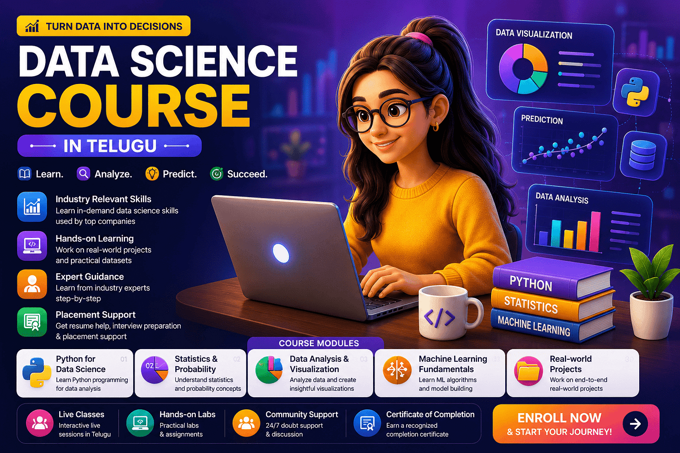 Data Science Course in Telugu: Essential Tools and Technologies Explained