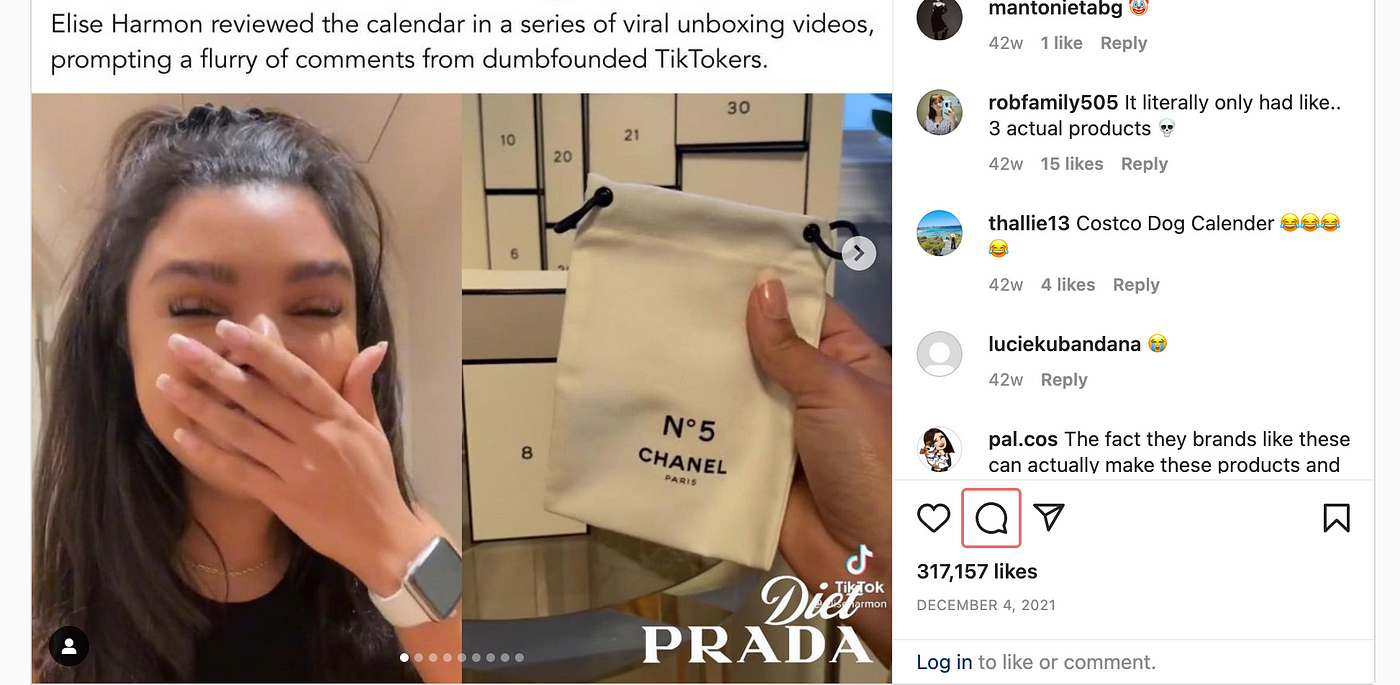 TikTok Influencer Roasting Chanel's $825 Advent Calendar Goes Viral: 'This  Is a Joke