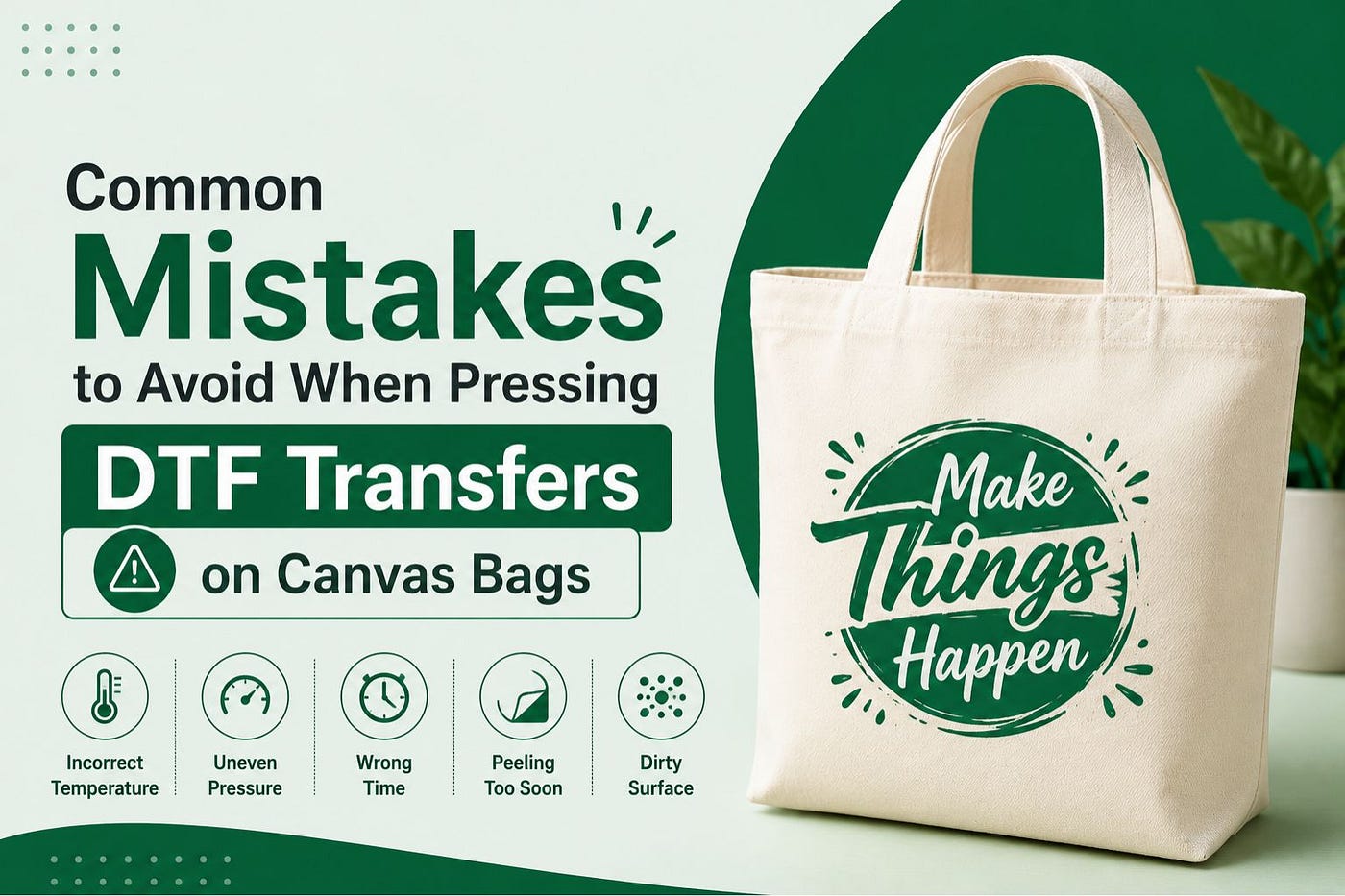 Common Mistakes to Avoid When Pressing DTF Transfers on Canvas Bags