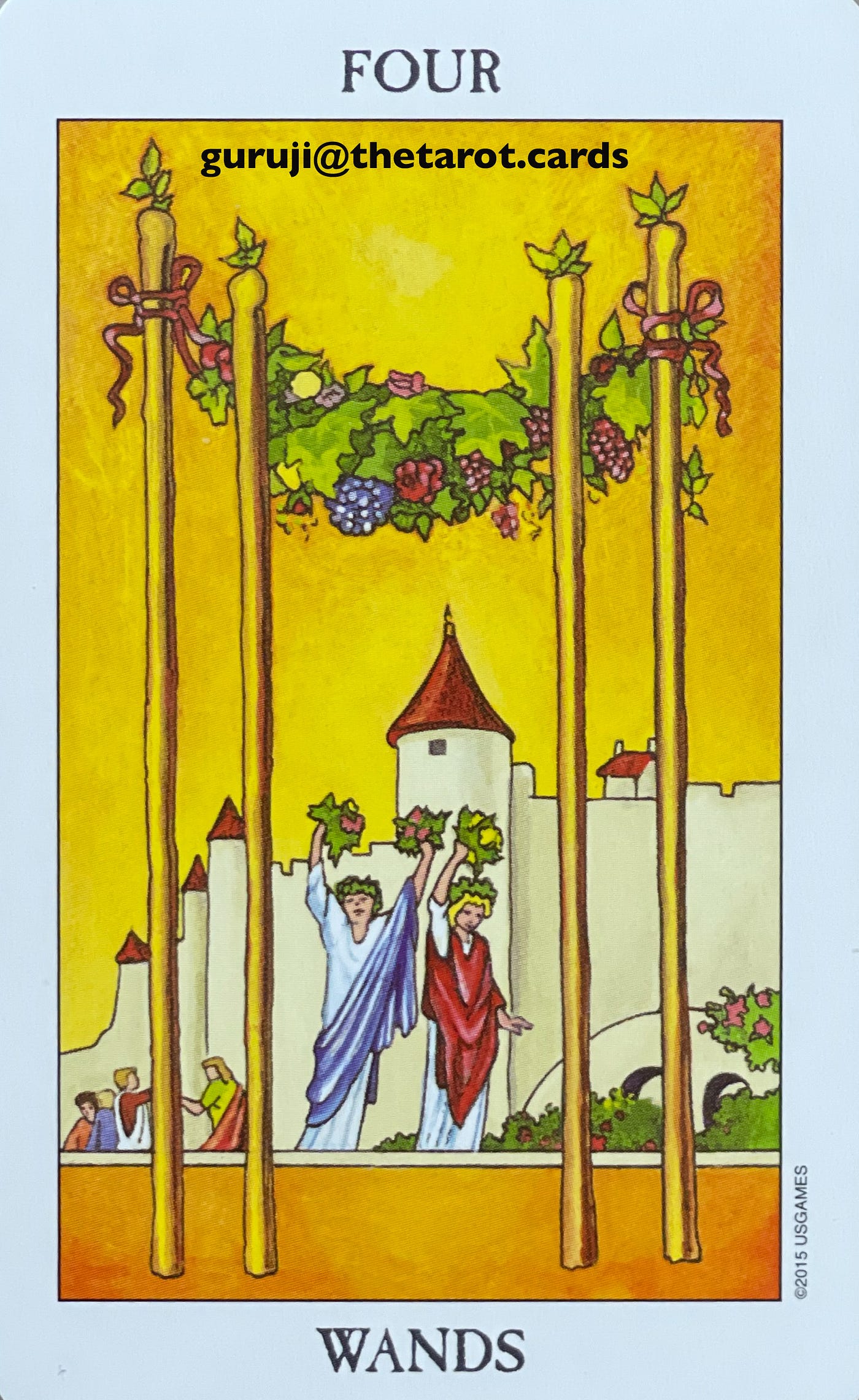The Card of the Day: Four of Wands | by Vivek Kumar (Vik) | The Tarot Cards  by Guru Ji