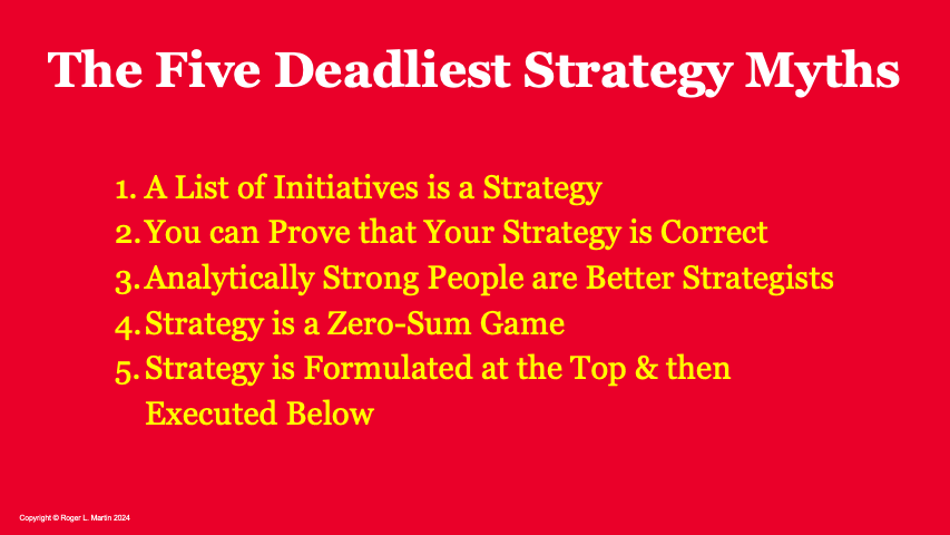 The Five Deadliest Strategy Myths | by Roger Martin | Medium