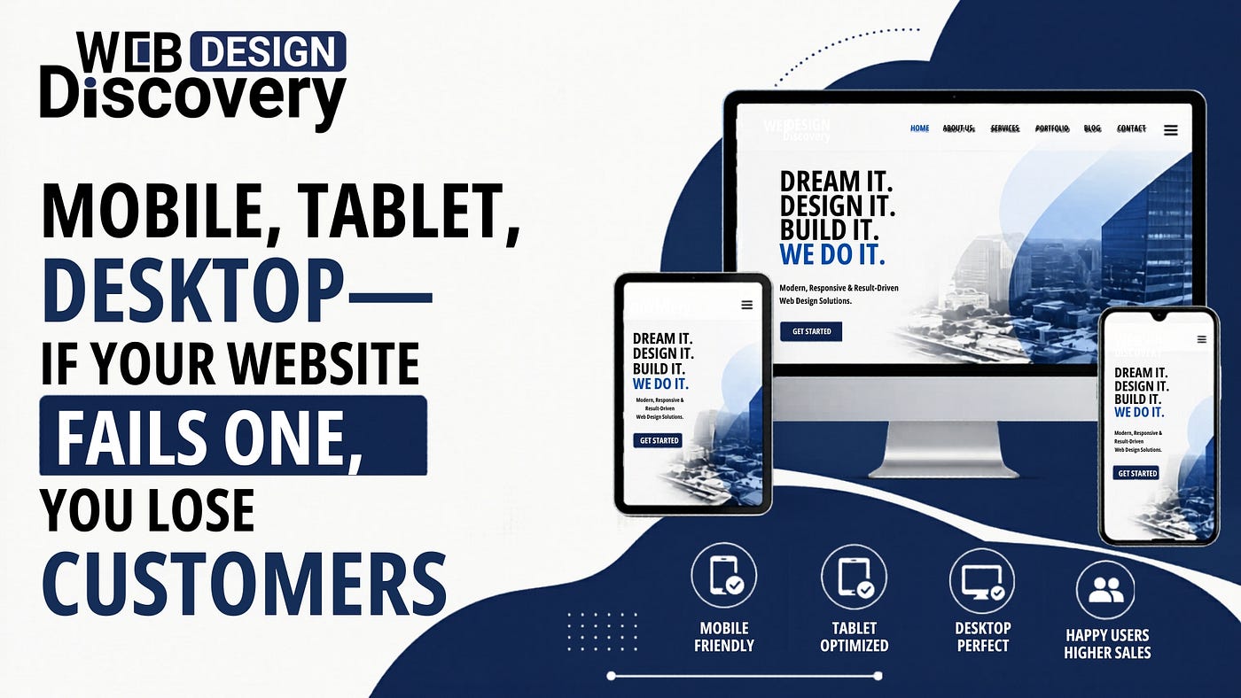 Mobile, Tablet, Desktop — If Your Website Fails One, You Lose Customers