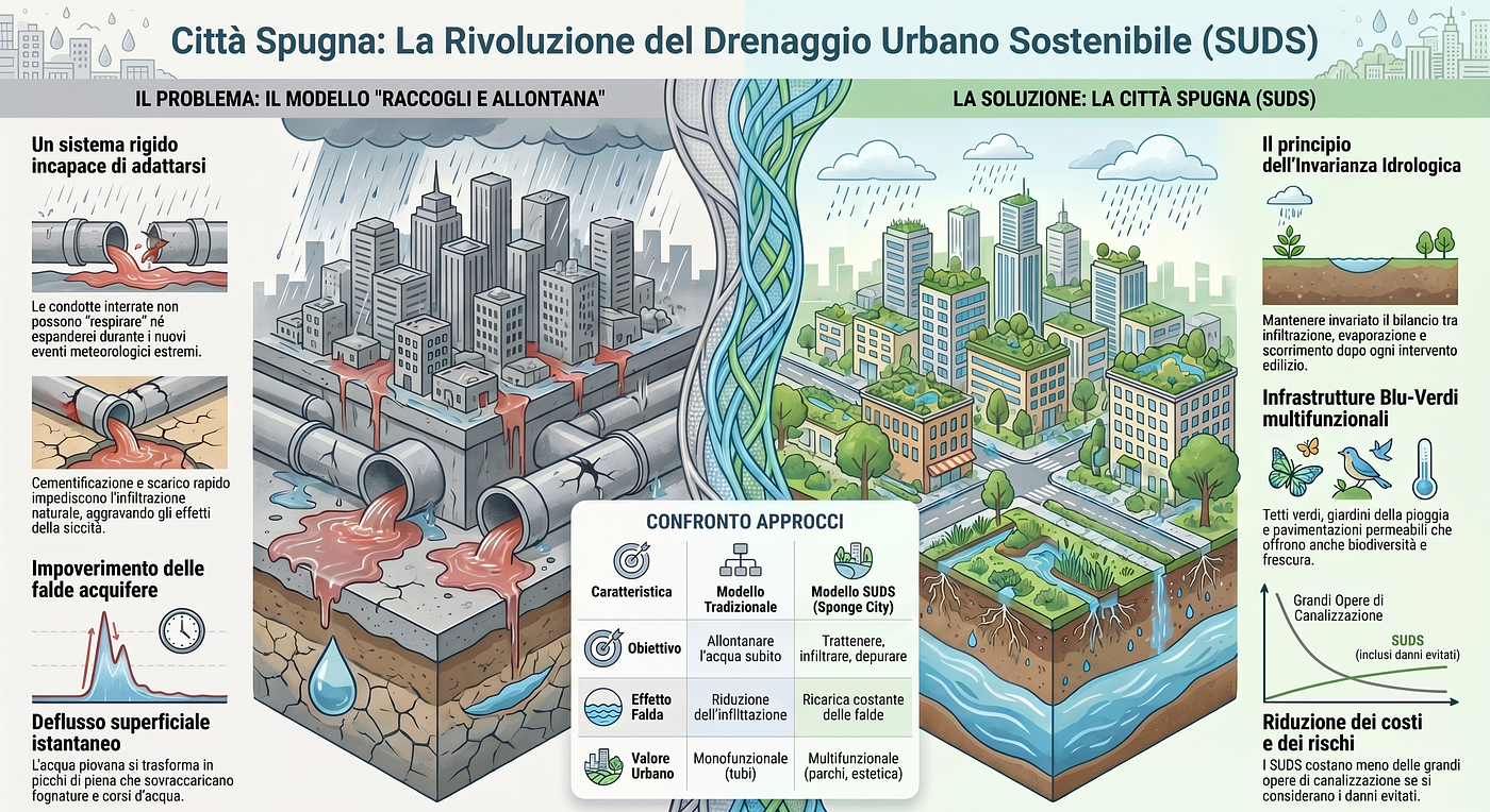 Sistemi di Drenaggio Urbano Sostenibile: la rivoluzione verde per città capaci di assorbire…