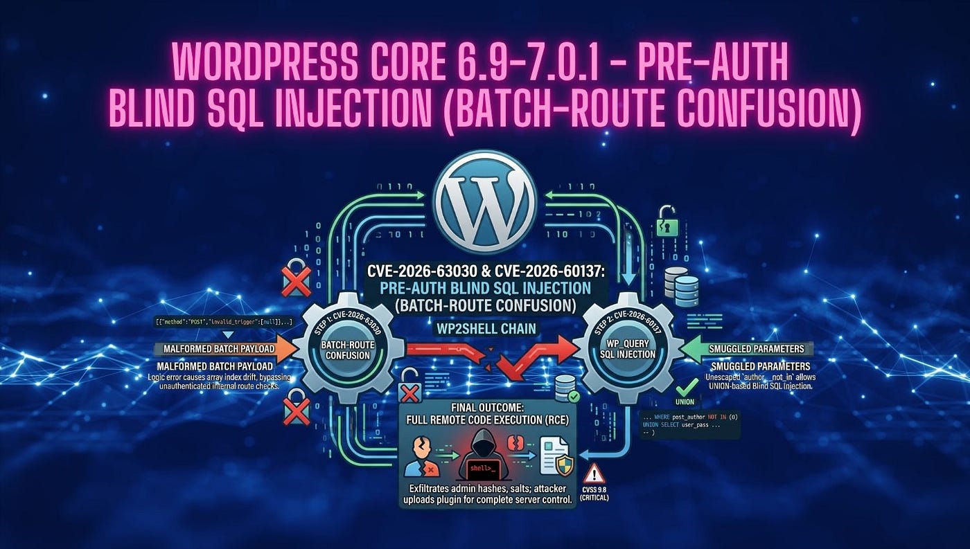🚨 Critical Security Alert: The “wp2shell” Exploit Chain Threatens WordPress Core