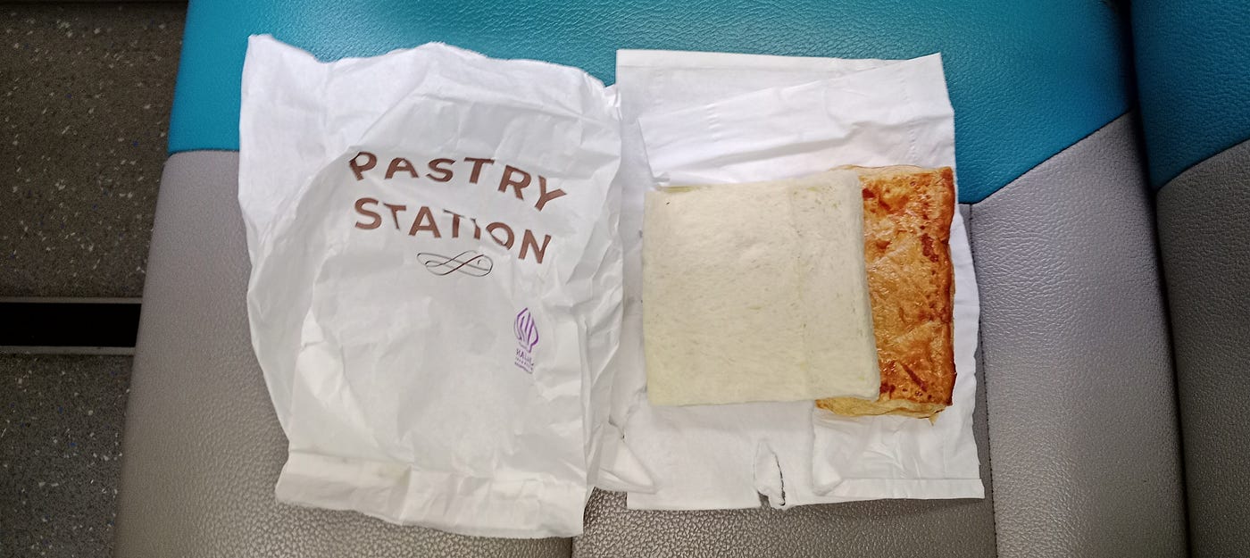 Home made sandwich and dish from Pastry Station.