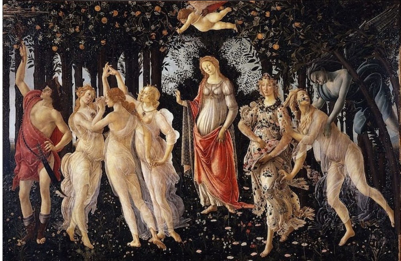 La primavera es belleza y mitología renacentista