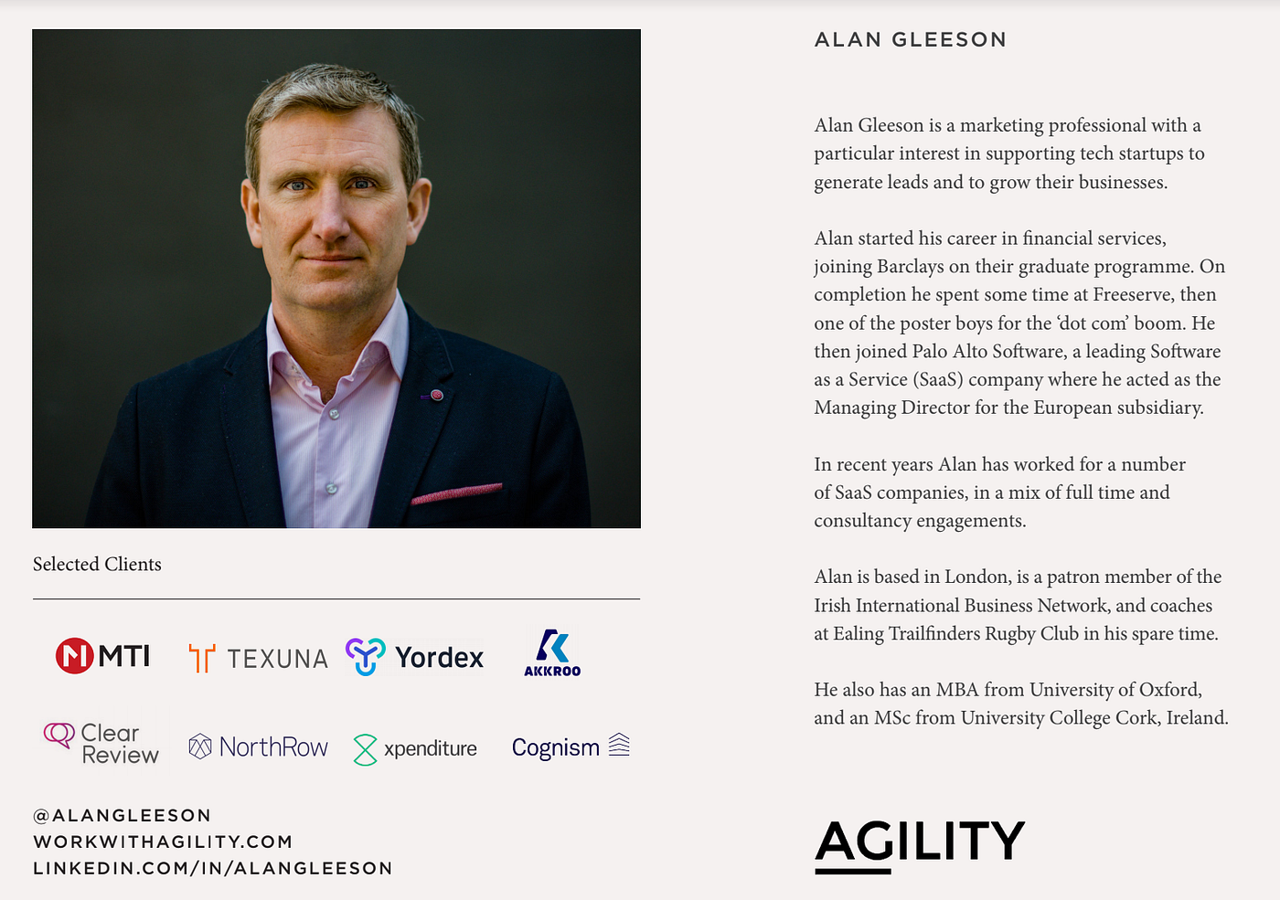 About – Alan Gleeson – Medium