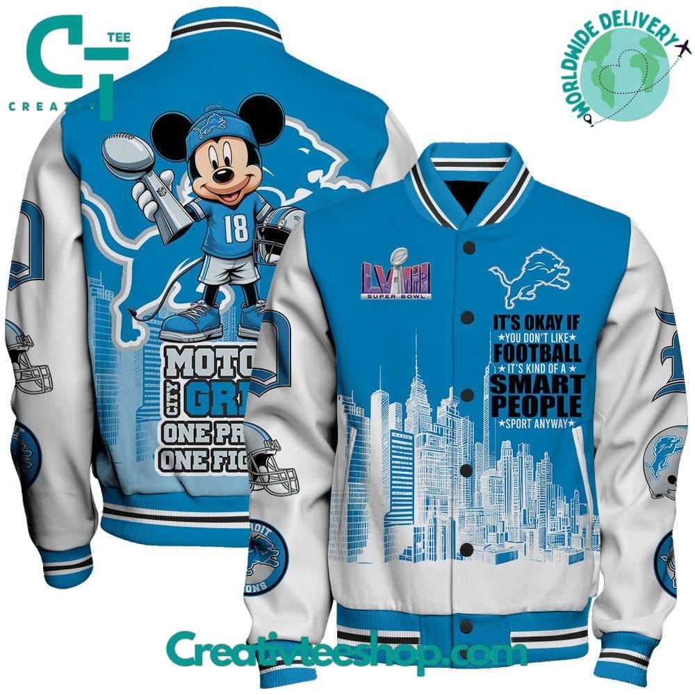 Detroit Lions Motor City Grit Mickey Mouse Super Bowl Jacket, by  Creativteeshop, Feb, 2024