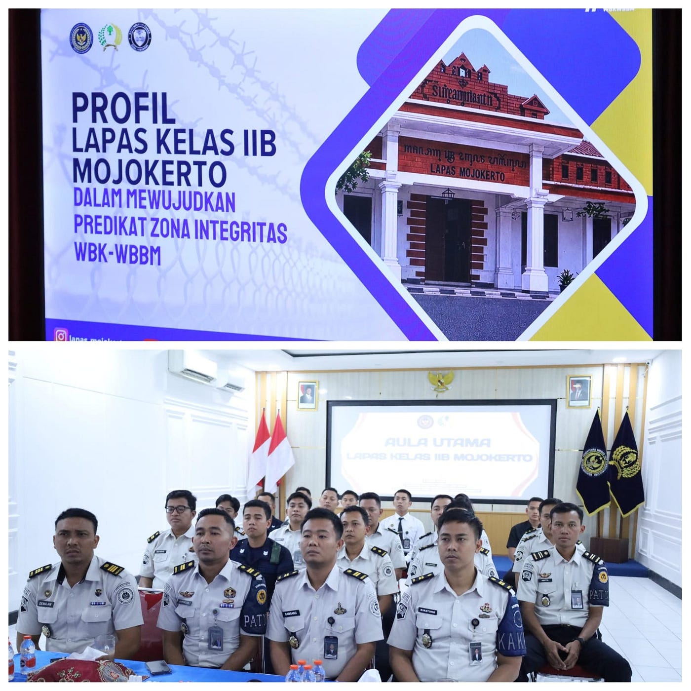 Lapas Mojokerto Terima Penguatan Menuju WBBM Oleh Kanwil Ditjenpas Jatim Secara Virtual