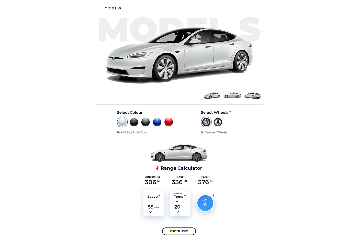 Tesla Configurator & Battery Range Calculator— Interactive HTML Email  Experiment | by Niven Ranchhod | Medium