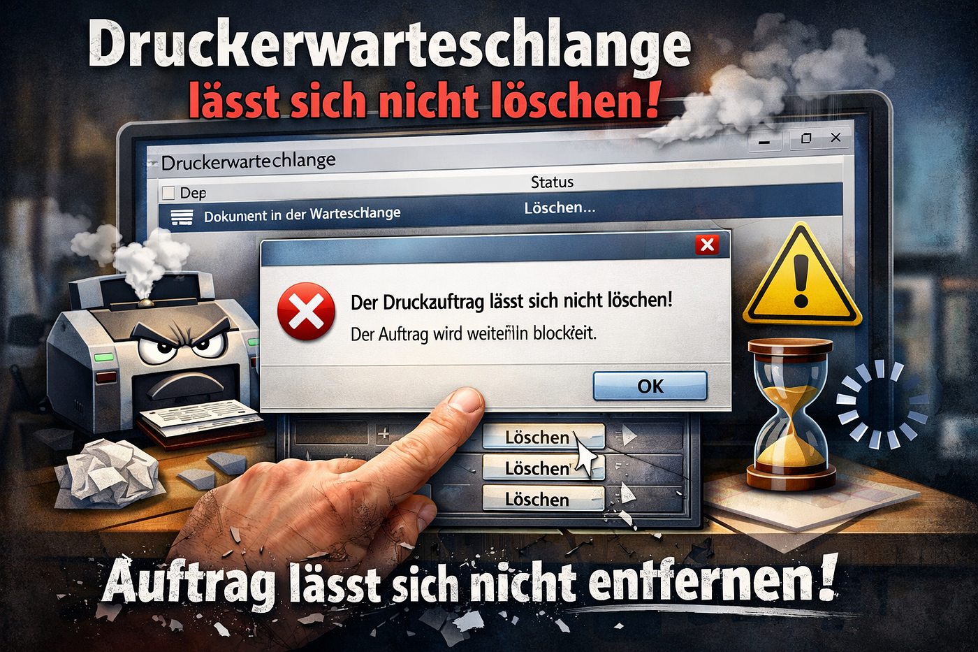 Druckerwarteschlange lässt sich nicht löschen — Einfach leeren