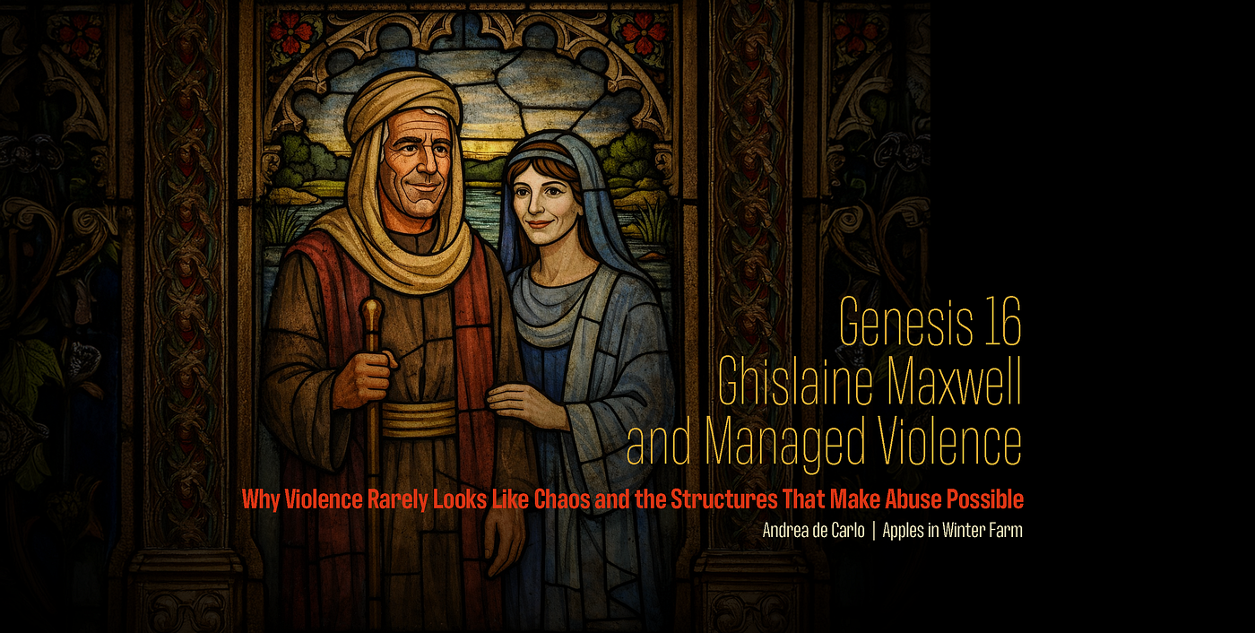 Genesis 16, Ghislaine Maxwell, and Managed Violence