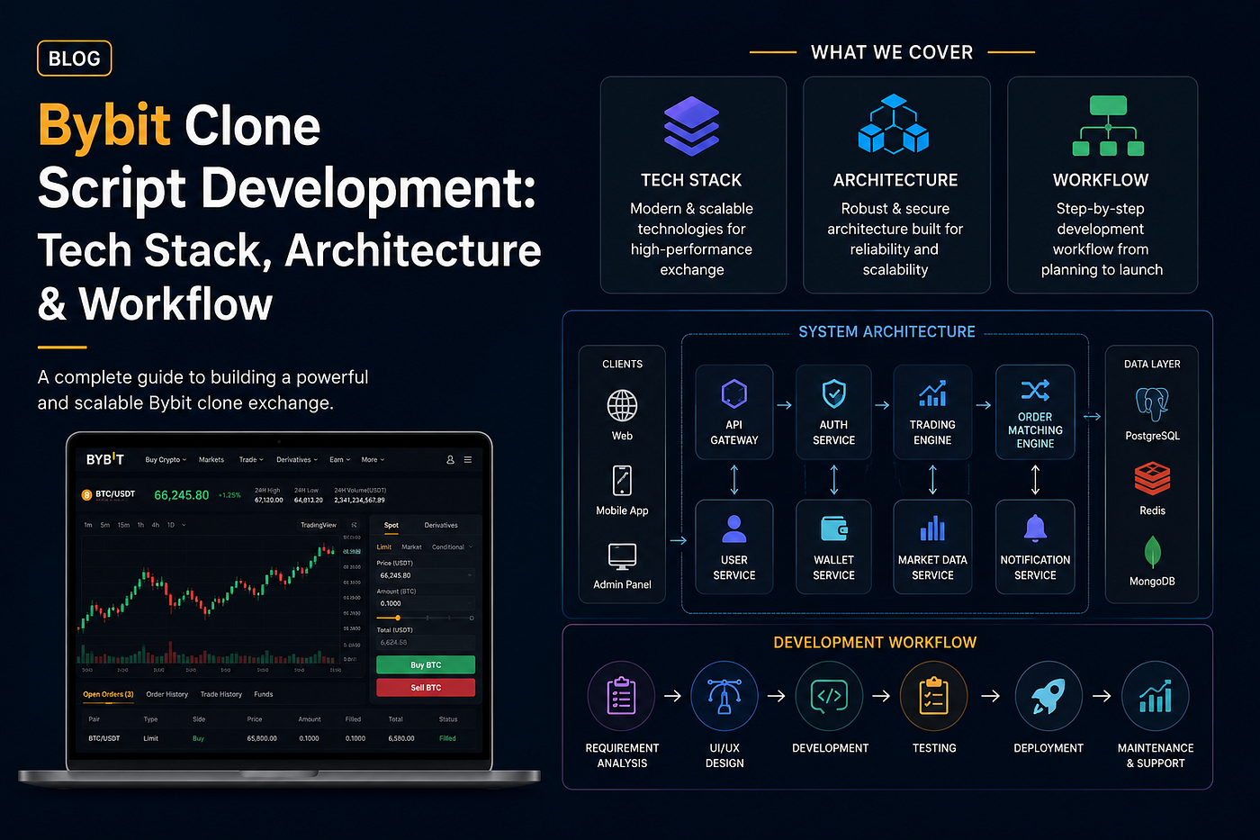 Bybit Clone Script Development: Tech Stack, Architecture & Workflow