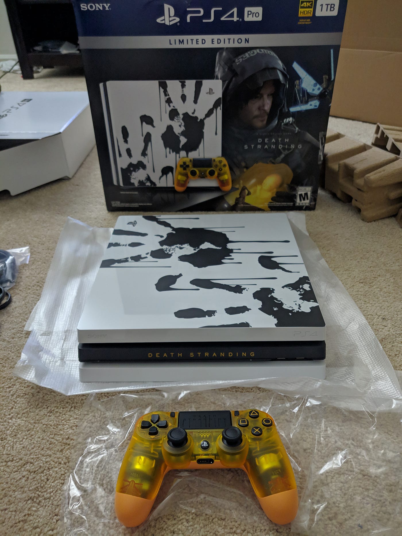 PS4 DEATH STRANDING LIMITED EDITION Pro 1TB Console Box PlayStation 4 [BOX]