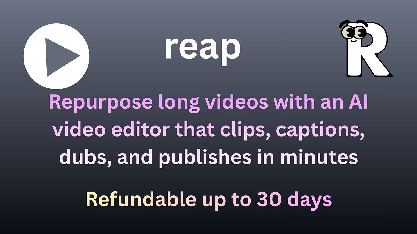 Reap: Turn Long Videos into Viral Clips with AI Fast