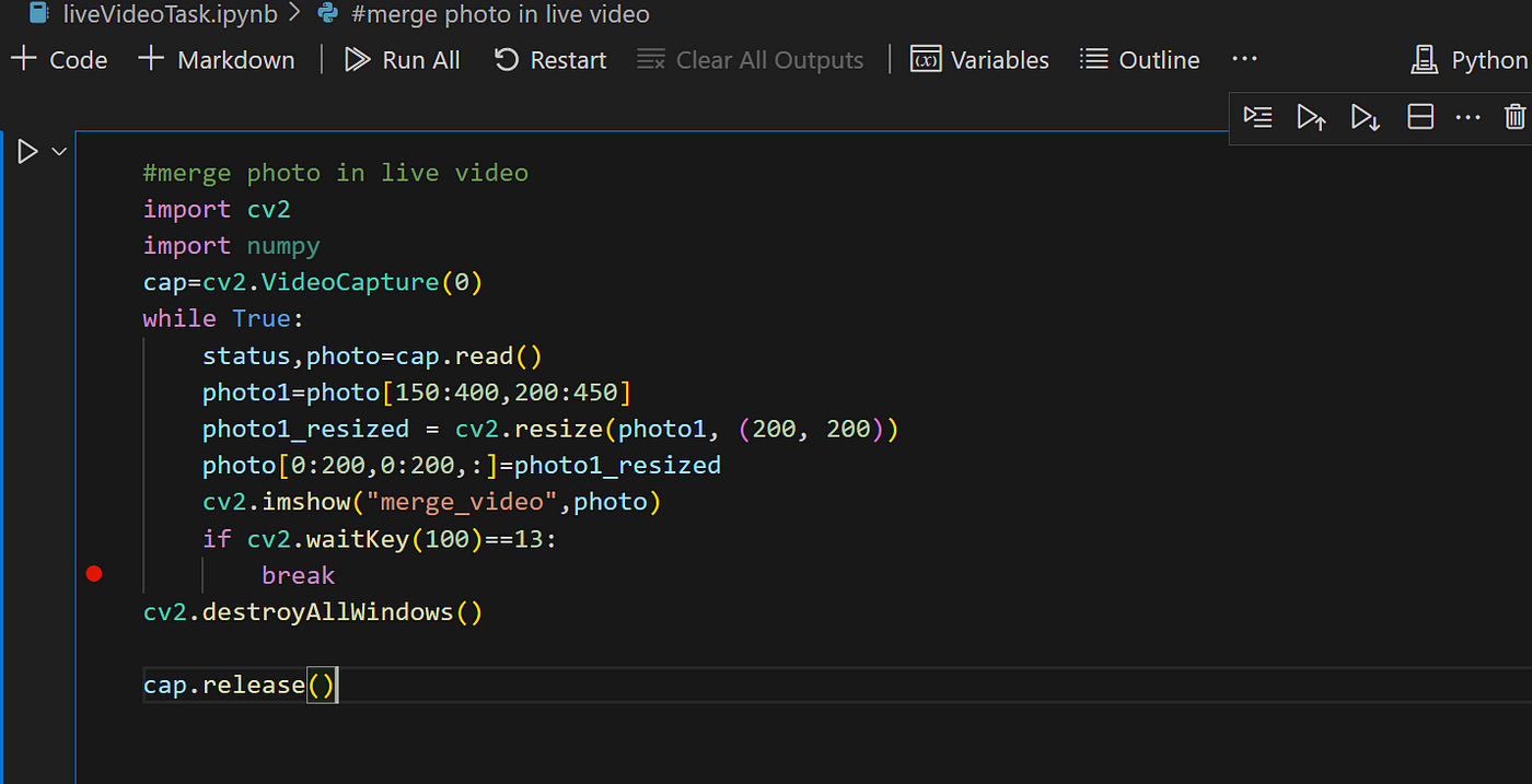 Creating Real-Time Video Effects: Merging a Photo into Live Video Using  OpenCV and Python” | by Harshita Sahu | Medium