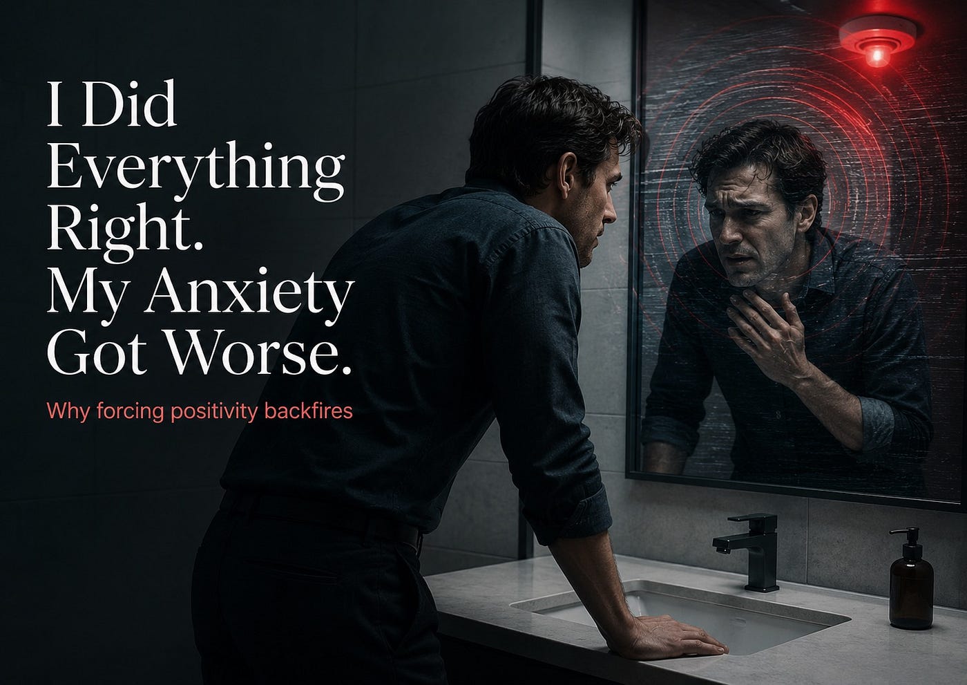 When calm becomes another performance, anxiety does not disappear. It gets louder. / Author created image using AI