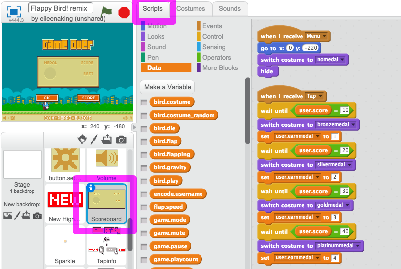 Flappy Bird in Scratch