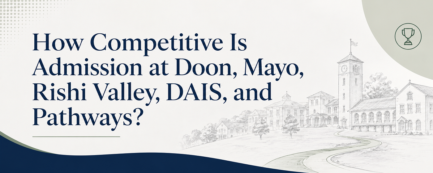 How Competitive Is Admission at Doon, Mayo, Rishi Valley, DAIS, and Pathways?