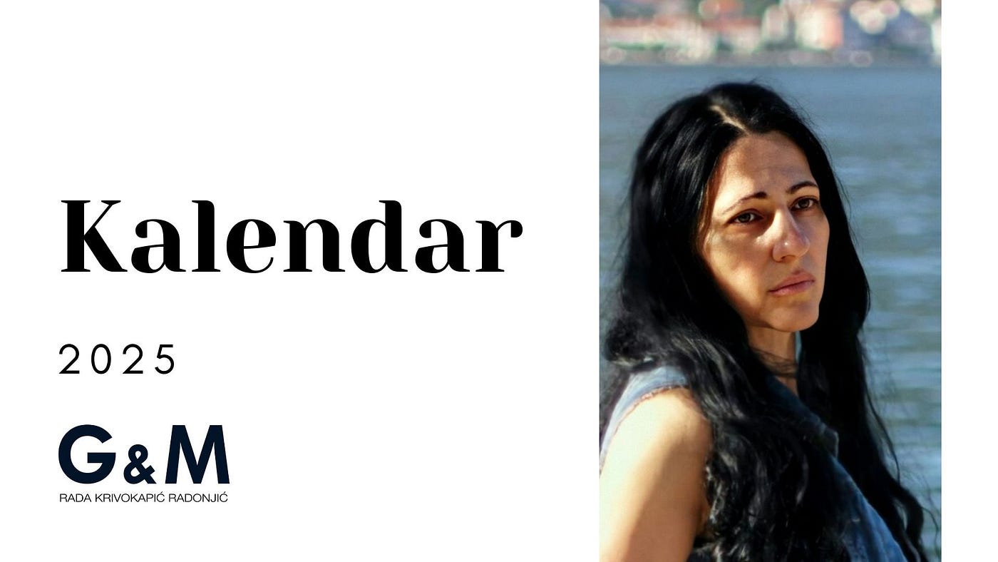 Kalendar 2025. sa citatima — G&M Rada Krivokapic Radonjic