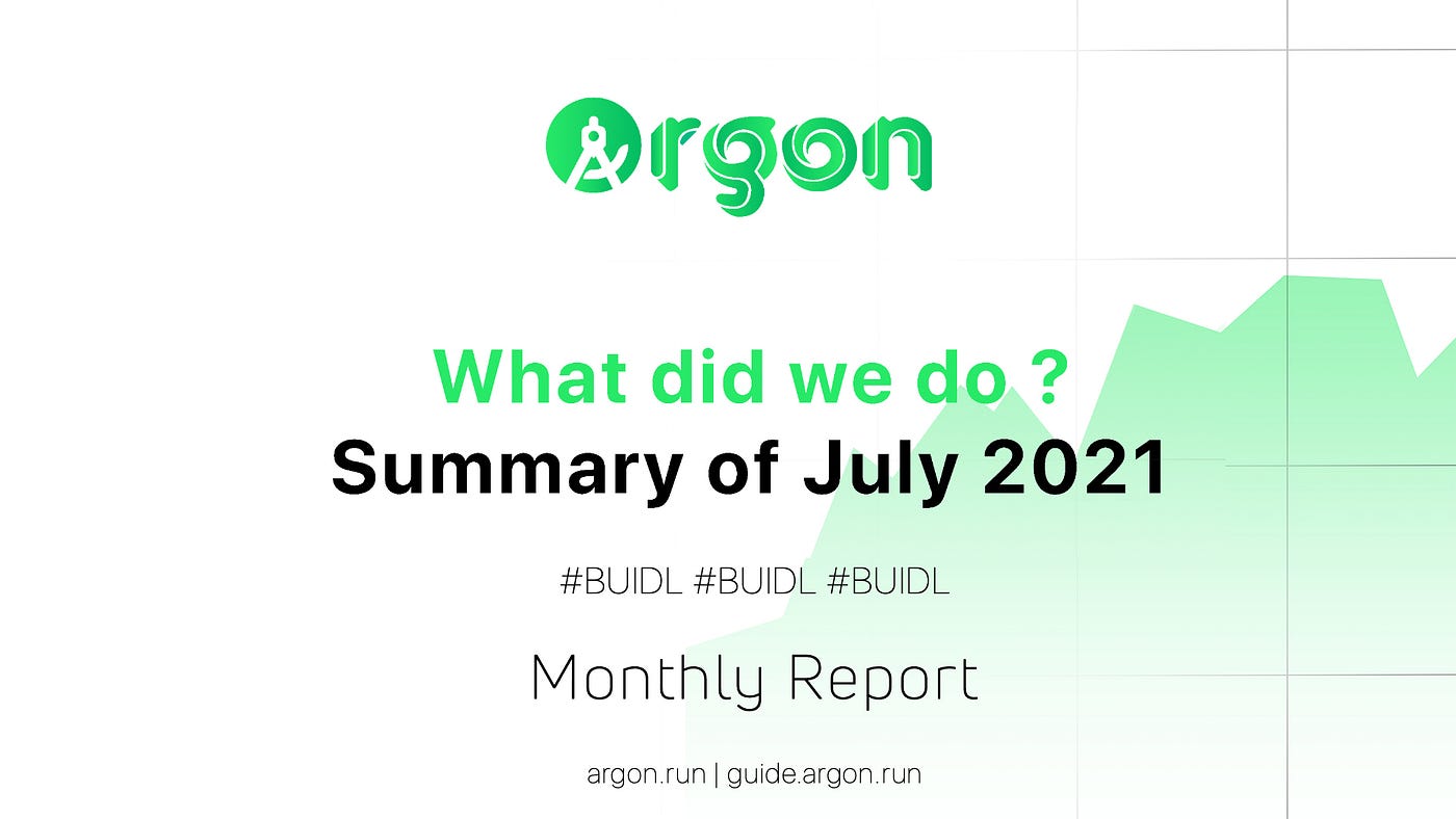 Argon — July Monthly Report. Although July was negative for the… | by Argon  | Medium