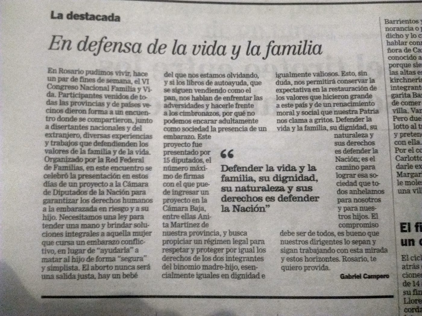 Carta de Lectores, diario La Capital de Rosario. | by Gabriel Campero |  Medium