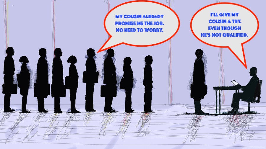 Nepotism and Racial Practices in the workplace — is it illegal