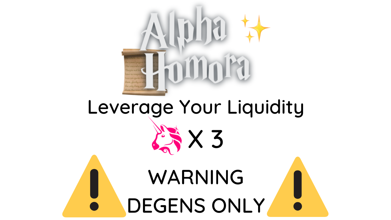 Alpha Homora — 3x Uni Yields (WARNING: HIGH RISK) | by Alex Halsey |  Talking Crypto | Medium